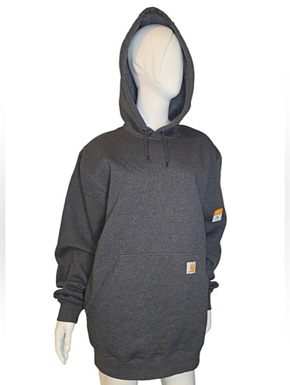 Carhartt Men's Loose Fit Midweight Hooded Sweatshirt Carbon Heather Size M